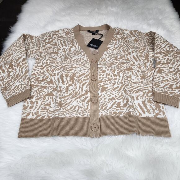 Cardigan Sweater Simply Vera Vera Wang Medium Button Up Patterned Sweater $58 - Picture 4 of 7